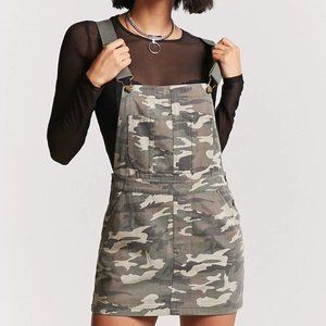 Juniors Camo Overalls dress